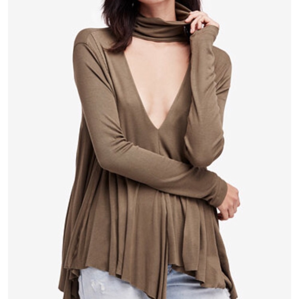 SALE - NEW Free People High Neck Tunic Top